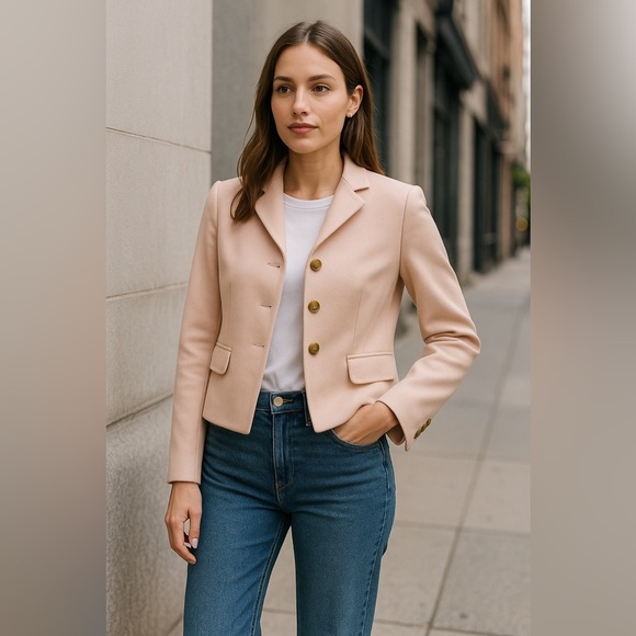 J. Crew Jackets & Blazers - J Crew Cropped Lady Blazer In four season stretch Peach Petal Fall 2025 Size2